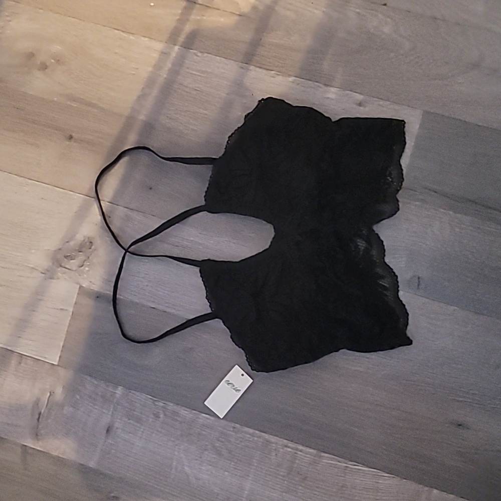 NWT Aerie Hibiscus Lace Halter Bralette Size XS - Picture 2 of 4